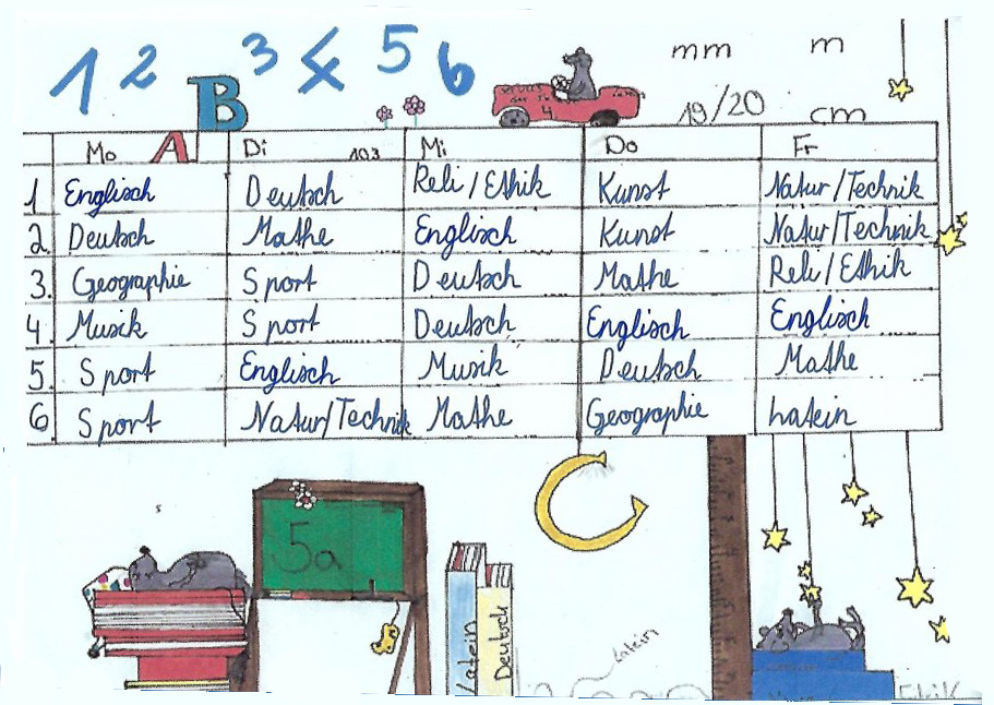 Englischstundenplan
