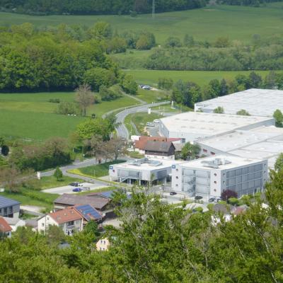 Blick auf Kasendorfer Gewerbegebiet und Pfarrholz