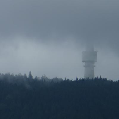 Schneeberg in Wolken